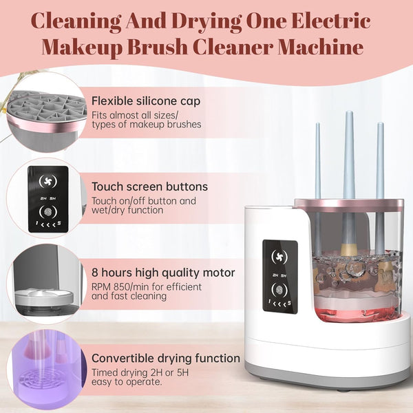 Quick-Clean Makeup Brush Machine