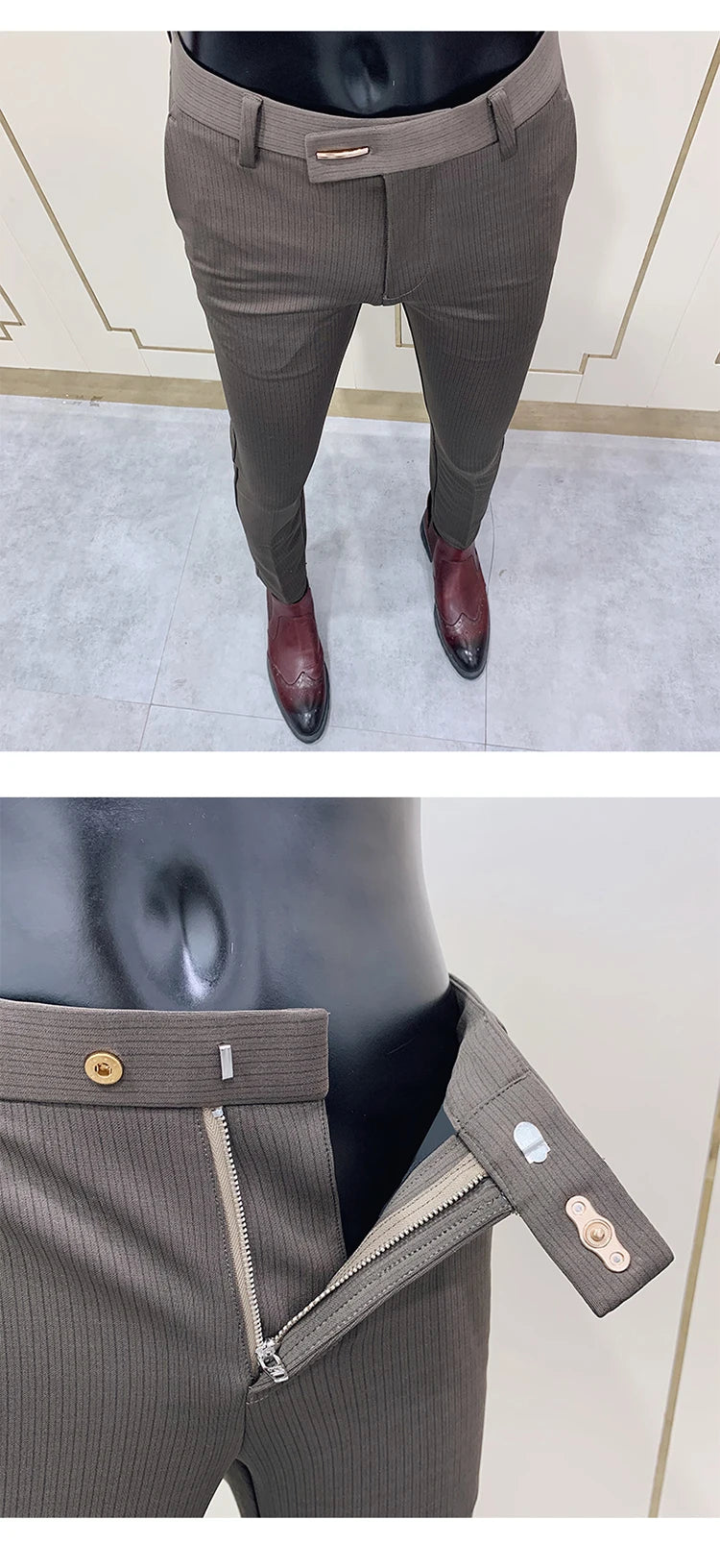 Men Suit Pants Formal Trousers Stretch Slim Pantalone Hombre Calça Masculina Solid Color Casual Dress Pants Fashion Men Clothing