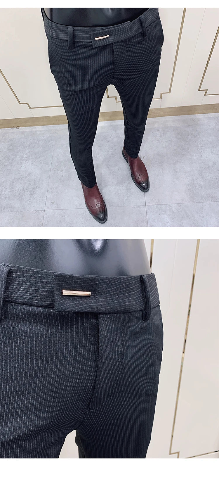 Men Suit Pants Formal Trousers Stretch Slim Pantalone Hombre Calça Masculina Solid Color Casual Dress Pants Fashion Men Clothing