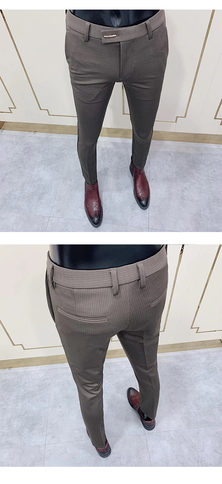 Men Suit Pants Formal Trousers Stretch Slim Pantalone Hombre Calça Masculina Solid Color Casual Dress Pants Fashion Men Clothing