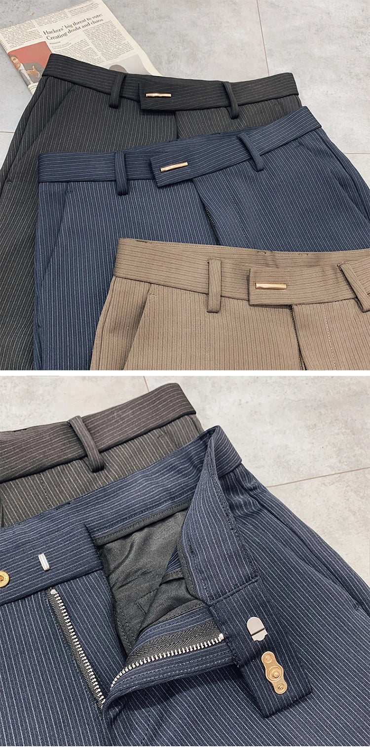 Men Suit Pants Formal Trousers Stretch Slim Pantalone Hombre Calça Masculina Solid Color Casual Dress Pants Fashion Men Clothing