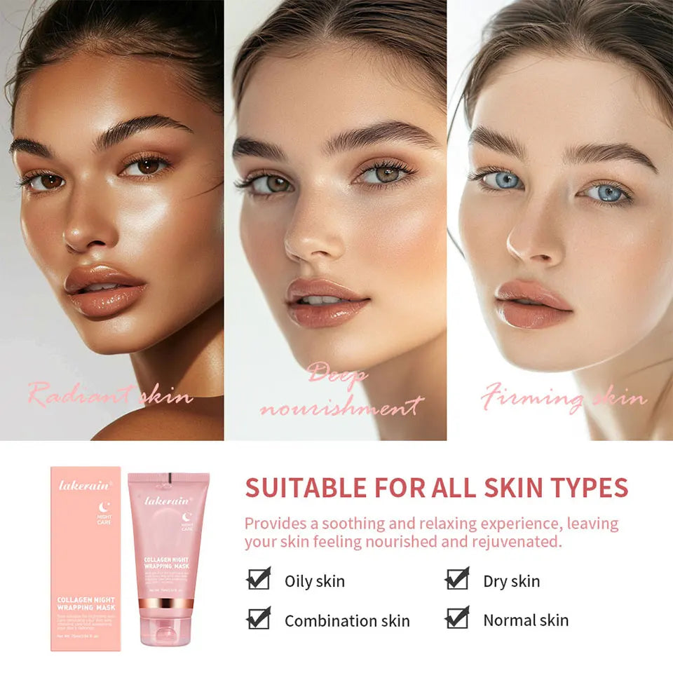 Collagen Peel-off Mask Jelly Night Wrapping Facial Mud Firming mask Daily Face Skincare Deep Cleaning Skin-Peeling Off Covers