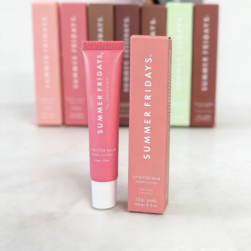 Summer Fridays Moisturizing Lip Balm Transparent Vanilla Pink Guava Scented Lip Gloss with Mirror for Soft Smooth Lips