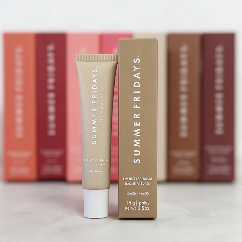 Summer Fridays Moisturizing Lip Balm Transparent Vanilla Pink Guava Scented Lip Gloss with Mirror for Soft Smooth Lips
