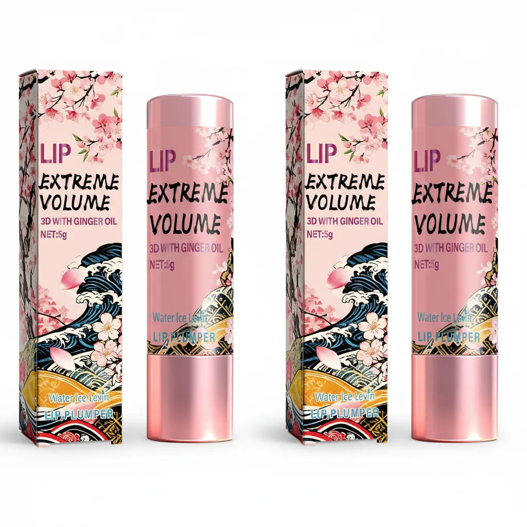 Lip Plumper 5g with Ginger Oil & Peptides - Moisturizing Non-Sticky Lip Balm, Smooth & Voluminous Lips