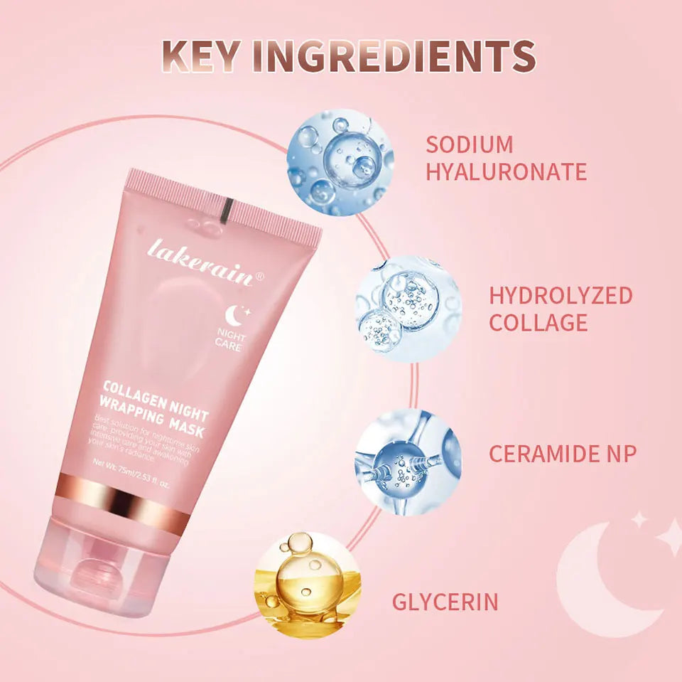Collagen Peel-off Mask Jelly Night Wrapping Facial Mud Firming mask Daily Face Skincare Deep Cleaning Skin-Peeling Off Covers