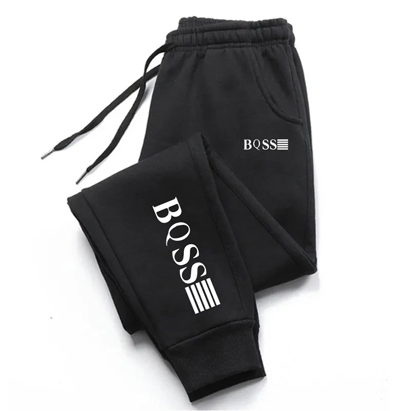 Men's Fashion Trend Jogging Sweatpants 2024 High Quality Soft Elastic Waist Casual Pants Streetwear Black White Grey Navy S-4XL