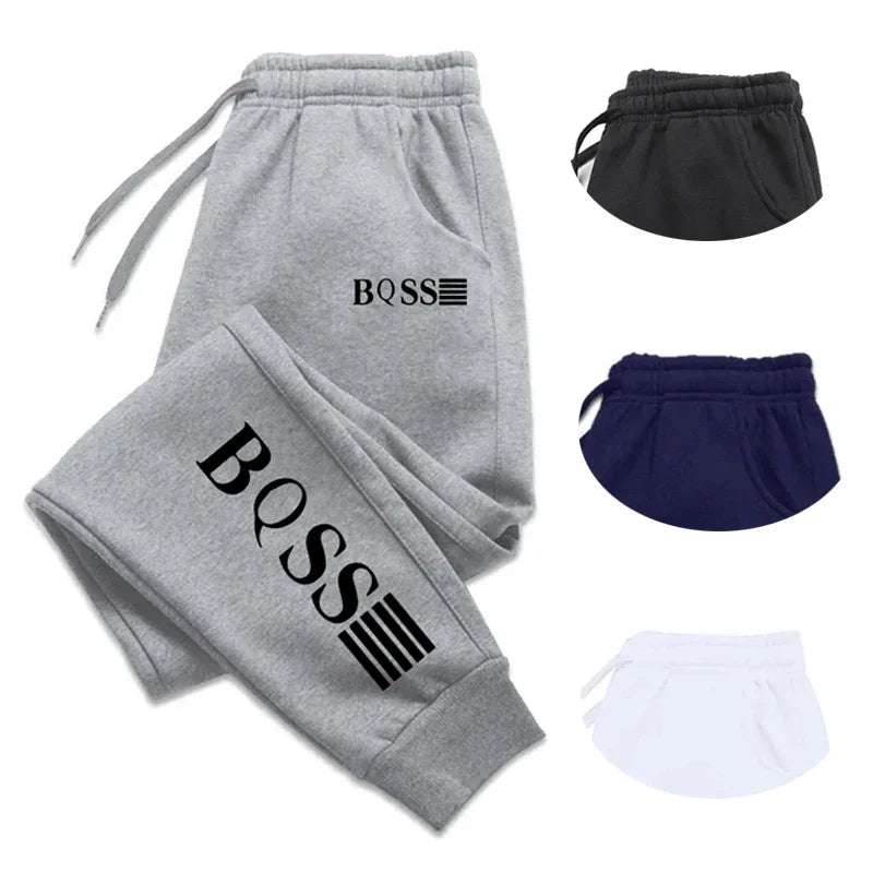 Men's Fashion Trend Jogging Sweatpants 2024 High Quality Soft Elastic Waist Casual Pants Streetwear Black White Grey Navy S-4XL