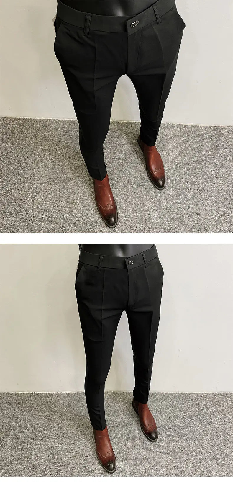 Men Suit Pants Formal Trousers Stretch Slim Pantalone Hombre Calça Masculina Solid Color Casual Dress Pants Fashion Men Clothing