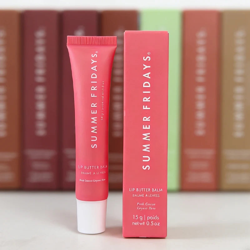 Summer Fridays Moisturizing Lip Balm Transparent Vanilla Pink Guava Scented Lip Gloss with Mirror for Soft Smooth Lips