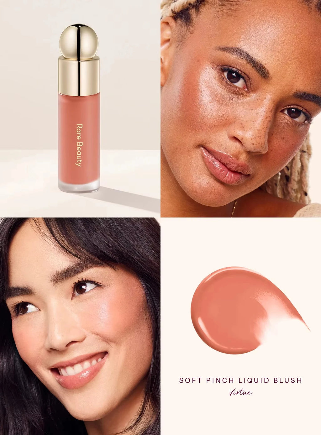 Rare Beauty Liquid Blush Lipstick Blush Eyes Cheek Blusher Waterproof Mositure Face Contour Shadow Liquid Lip Gloss Plump Makeup