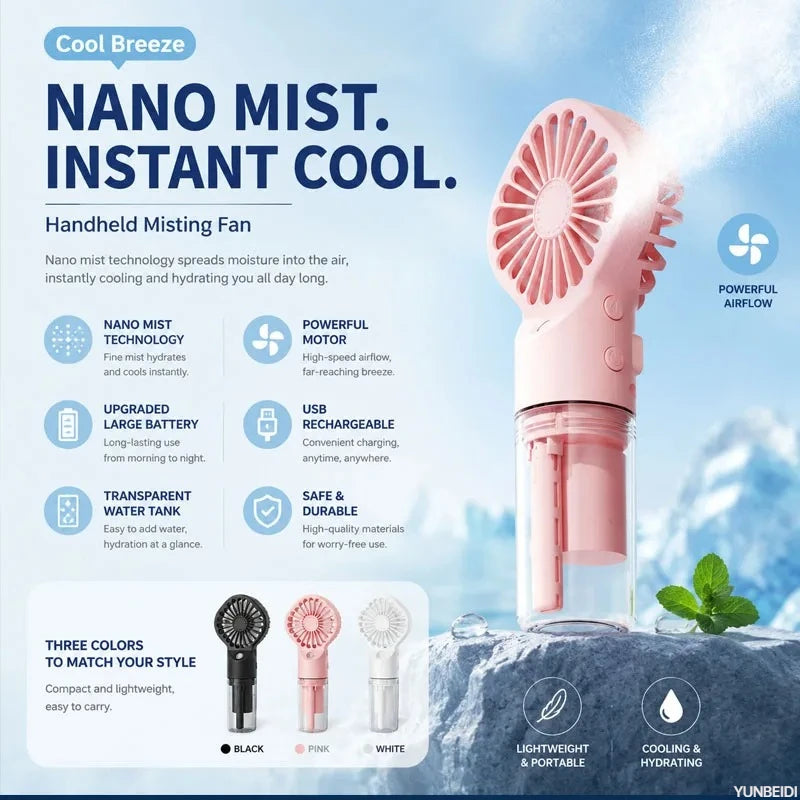 ❄️ Stay Cool Anywhere – Portable 3-in-1 Air Cooler Fan