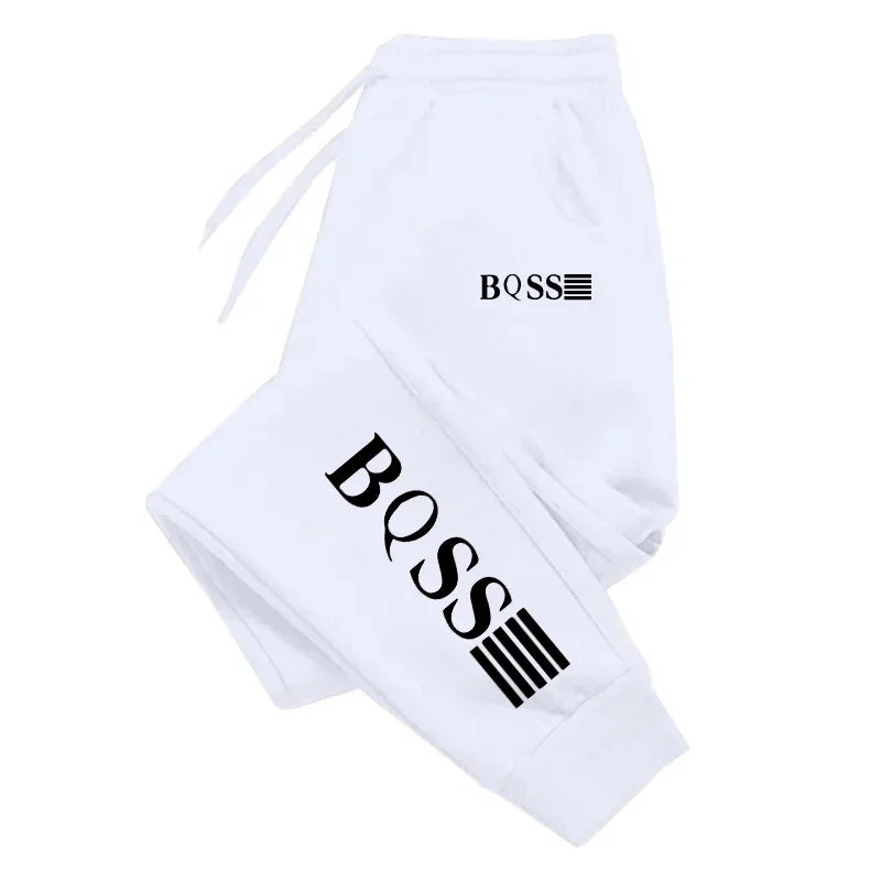 Men's Fashion Trend Jogging Sweatpants 2024 High Quality Soft Elastic Waist Casual Pants Streetwear Black White Grey Navy S-4XL