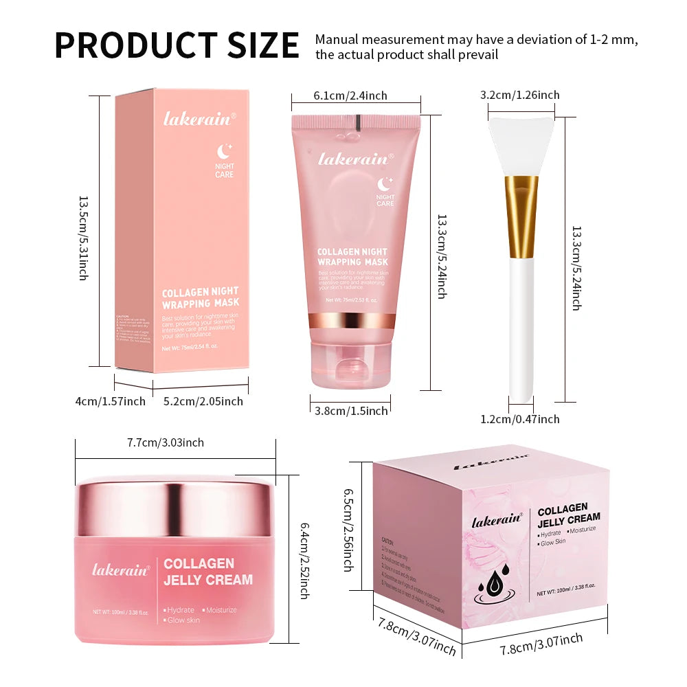 Collagen Peel-off Mask Jelly Night Wrapping Facial Mud Firming mask Daily Face Skincare Deep Cleaning Skin-Peeling Off Covers