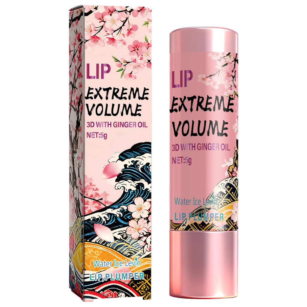 Lip Plumper 5g with Ginger Oil & Peptides - Moisturizing Non-Sticky Lip Balm, Smooth & Voluminous Lips