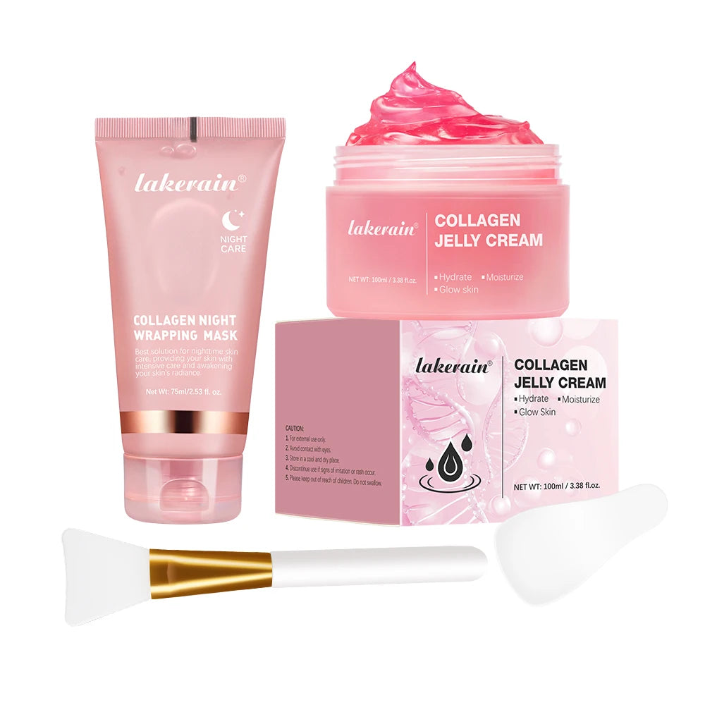 Collagen Peel-off Mask Jelly Night Wrapping Facial Mud Firming mask Daily Face Skincare Deep Cleaning Skin-Peeling Off Covers