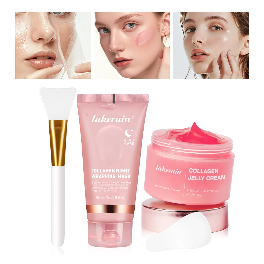Collagen Peel-off Mask Jelly Night Wrapping Facial Mud Firming mask Daily Face Skincare Deep Cleaning Skin-Peeling Off Covers