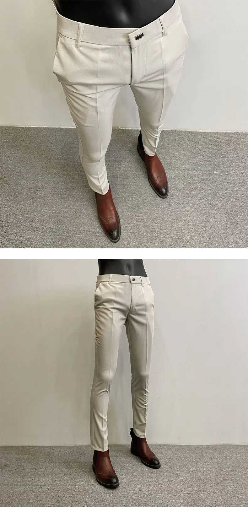 Men Suit Pants Formal Trousers Stretch Slim Pantalone Hombre Calça Masculina Solid Color Casual Dress Pants Fashion Men Clothing